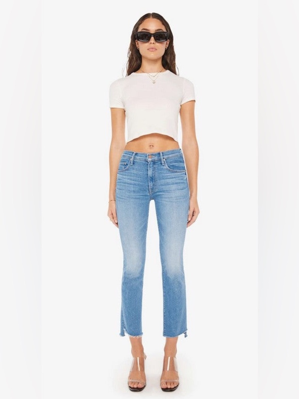 Mother The Insider Crop Step Fray high rise Jeans size 26